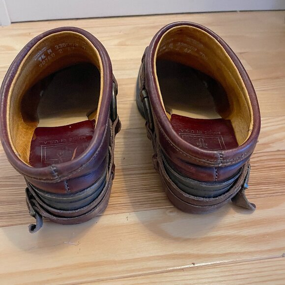 Women's Frye Belted Harness Mule 7.5 M Clog Booties Brown Motorcycle - Picture 5 of 12